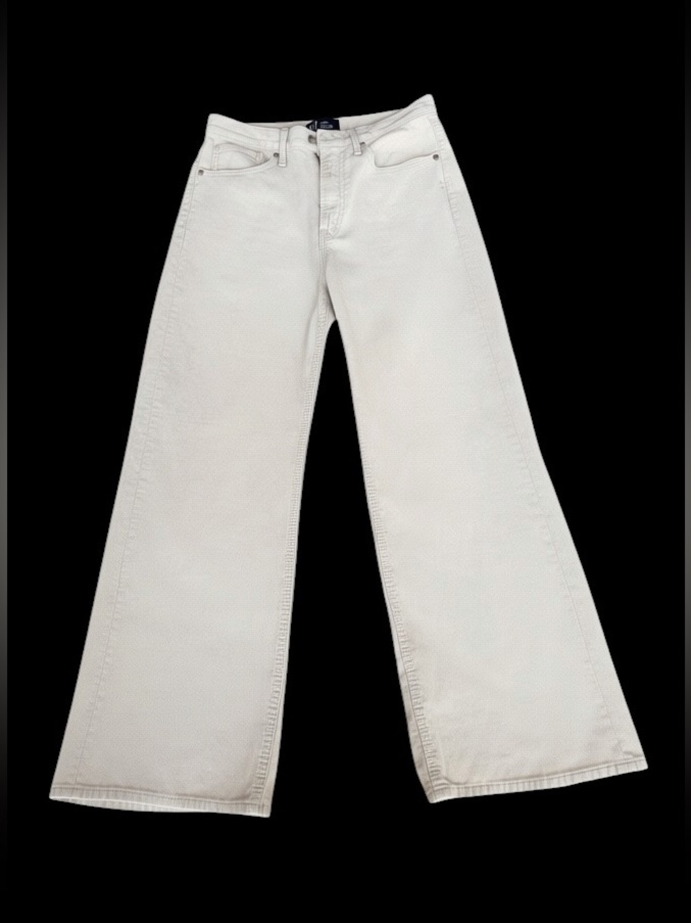 NWOT GAP‎ 100% Cotton Cream High Rise Wide-Leg Corduroy Pants